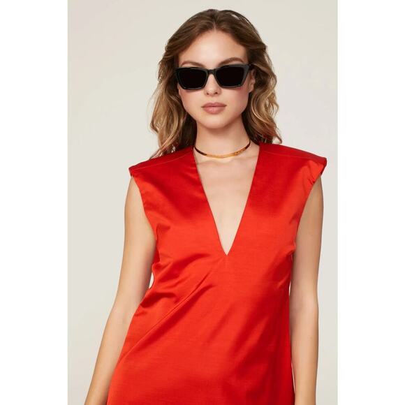 By Malene Birger Mavise Maxi Wool Blend Dress Orange Size 38 / Medium - Picture 3 of 15